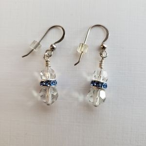 Crystal and Silver Earrings